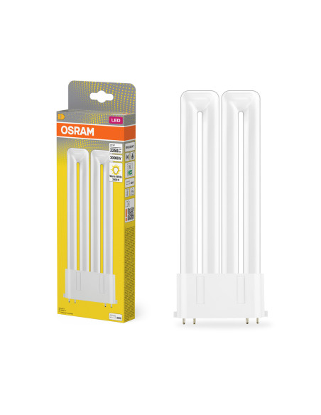ŚWIETLÓWKA LED DULUX F 36LED 20W 3000K ciepła biała  EM & AC MAINS 2G10 2250LM 