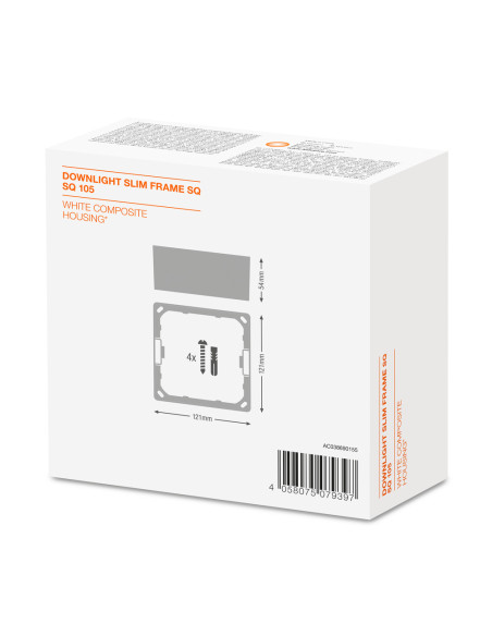 RAMKA DO DOWNLIGHT DL SLIM FRAME SQ105 WT 