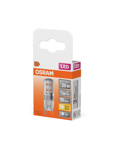 ŻARÓWKA LED STAR PIN20 CL 1,9W 2700K ciepła biała  200LM 230V G9 