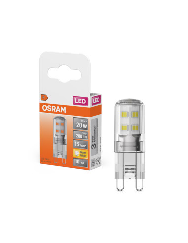 ŻARÓWKA LED STAR PIN20 CL 1,9W 2700K ciepła biała  200LM 230V G9 