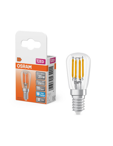 ŻARÓWKA LED STAR T26 25 CL 2,8W 6500K zimna biała  200LM 230V FIL E14 