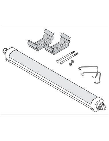 OPRAWA HERMETYCZNA DAMP PROOF COMP 1500 V 50W 4000K neutralna biała  6100LM IP66 PS 