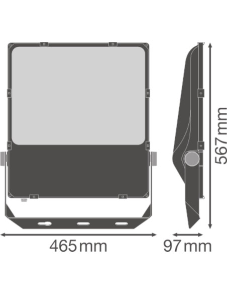 NAŚWIETLACZ FLOOD PFM SYM 60 290W/4000K 40600LM BK 