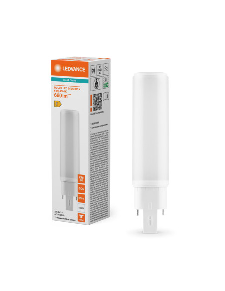 ŚWIETLÓWKA LED V DULUX LED DE13 HF 6W 4000K neutralna biała  G24Q-1 660LM 