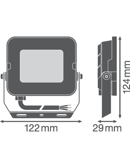 NAŚWIETLACZ FLOOD COMPACT V 20W/3000K SYM 1800LM BK IP65 