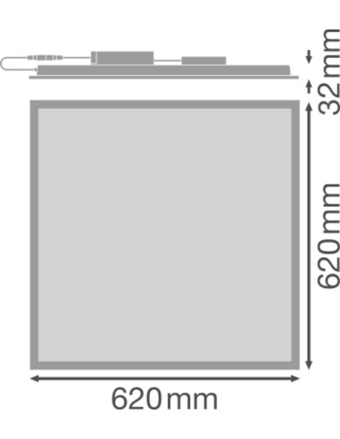 PANEL COMFORT 625 P 28W 3000K ciepła biała  3640LM PS 