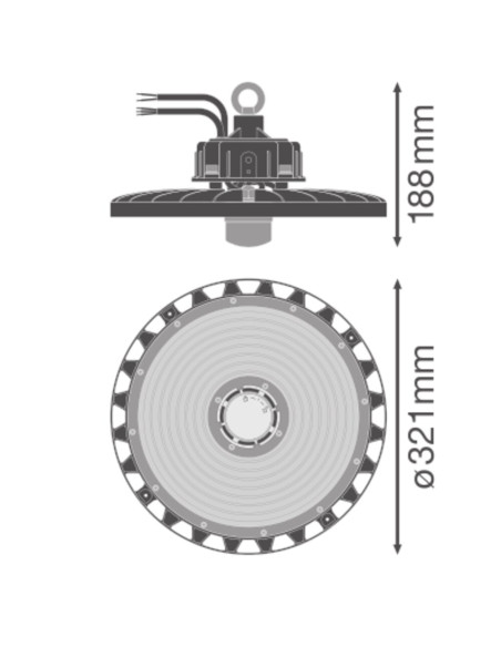 OPRAWA HIGH BAY SENSOR 147W/4000K 110DEG 22000LM IP65 