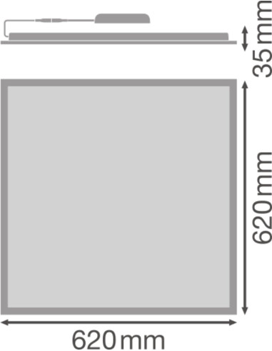 VALUE PANEL COMPACT UGR19 625 33W/4000K 3630LM H50 