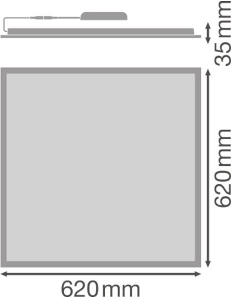 VALUE PANEL COMPACT UGR19 625 33W/4000K 3630LM H50 