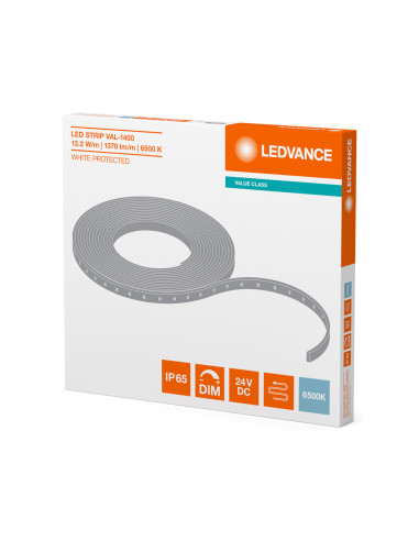 TAŚMA LED LS VAL-1400 6500K zimna biała /30/IP65 60W 24V 5970LM PASEK VALUE PROTECTED