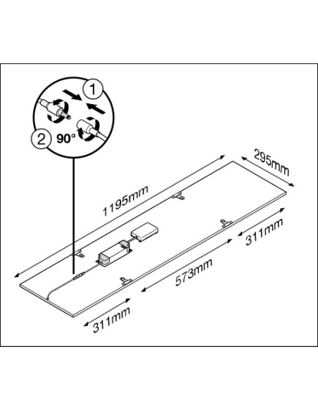 PANEL COMFORT DALIVR 1200 P 33W 4000K neutralna biała  4320LM 