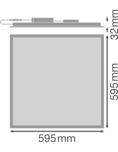 PANEL CMFT 600 P 36W 3000K ciepła biała CRI90  4000K neutralna biała CRI90  U19 DALI VR 