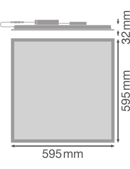 PANEL CMFT 600 P 36W 3000K ciepła biała CRI90  4000K neutralna biała CRI90  U19 DALI VR 