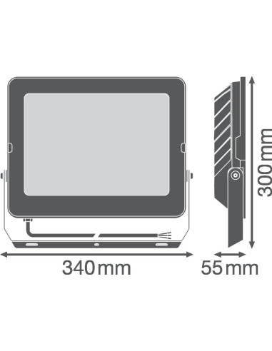 NAŚWIETLACZ FLOOD COMPACT V 180W/6500K SYM 18000LM BK IP65 