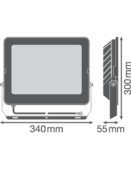NAŚWIETLACZ FLOOD COMPACT V 180W/6500K SYM 18000LM BK IP65 