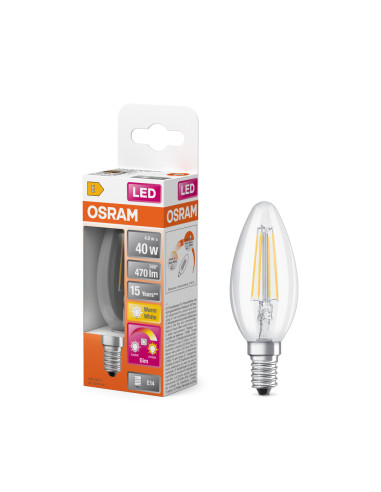 ŻARÓWKA LED STAR+ CLB40 FIL GLOW DIM 4W 2700K ciepła biała  220V E14 