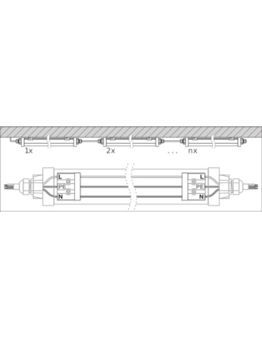 OPRAWA HERMETYCZNA DP COMPACT 1200 23W/4000K 2800LM GR IP66 