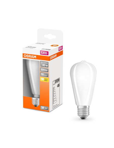 ŻARÓWKA LED LEDISON40  4W 2700K ciepła biała  470LM FIL GL FR E27 