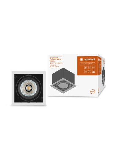 SPOT MULTI 1X30W/4000K FL WT/BK 