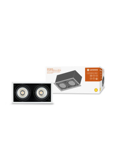 SPOT MULTI 2X30W/3000K FL WT/BK 