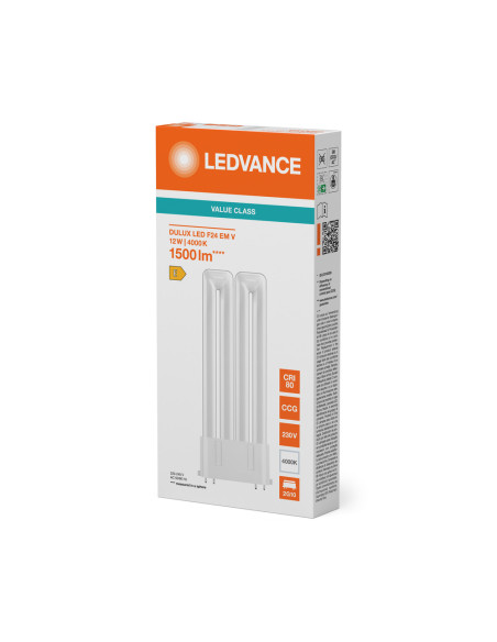 ŚWIETLÓWKA LED V DULUX LED F24 EM 12W 4000K neutralna biała  2G10 1500LM 