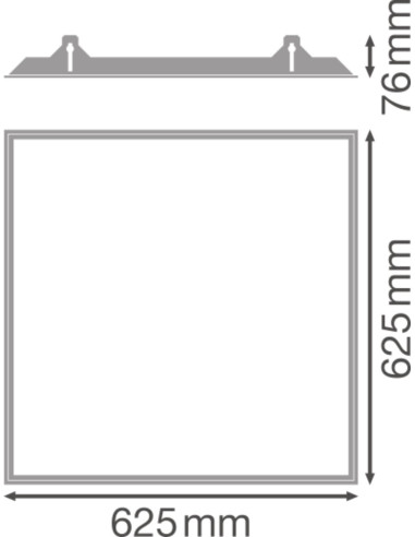 WPUSZCZANA RAMKA DO PANELI 600 RECESSED MOUNT FRAME 