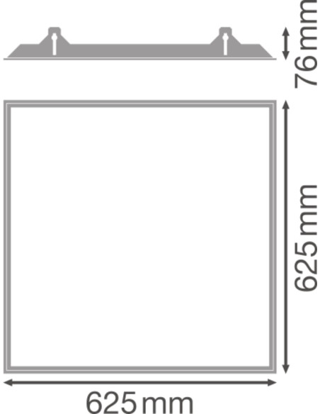 WPUSZCZANA RAMKA DO PANELI 600 RECESSED MOUNT FRAME 