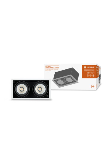 SPOT MULTI 2X30W/4000K FL WT/BK 
