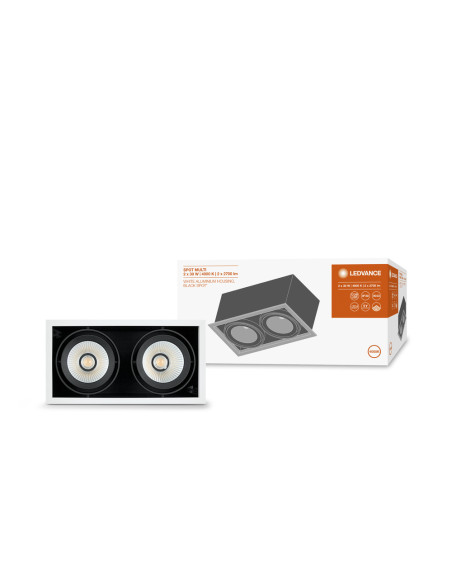 SPOT MULTI 2X30W/4000K FL WT/BK 
