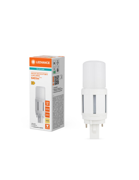 ŚWIETLÓWKA LED V DULUX LED D13 VT EM 5.5W 3000K ciepła biała  G24D-1 640LM 