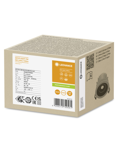 OPRAWA SPOT FIX P 8W 4000K neutralna biała CRI90  PS DIM IP44 WT 
