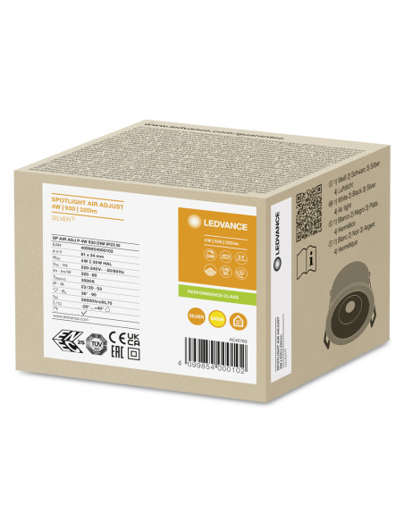 OPRAWA SPOT AIR ADJUST P 4W 3000K ciepła biała CRI90  DIM IP23 SI 