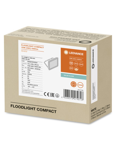 NAŚWIETLACZ FLOOD COMPACT V 10W/4000K SYM 1000LM WT IP65 