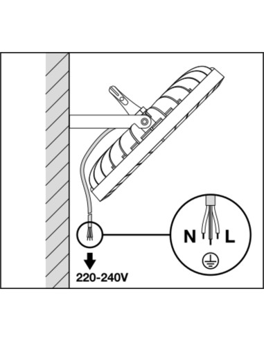 OPRAWA HIGHBAY LED COMP V 225W/4000K 27000LM 110ST IP65 BLACK 