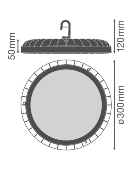 OPRAWA HIGHBAY LED COMP V 225W/4000K 27000LM 110ST IP65 BLACK 