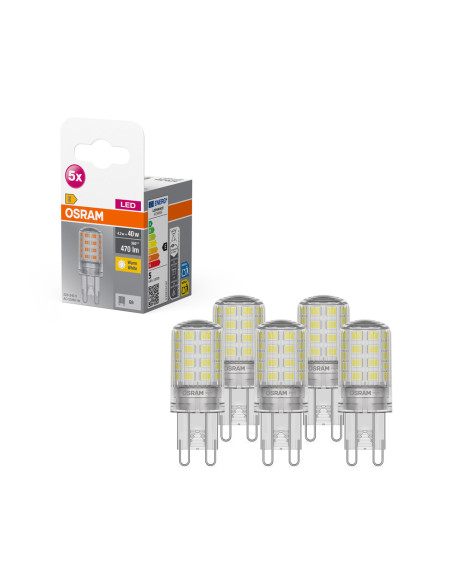 ŻARÓWKI LED 5-PAK BASE PIN40 CL 4,2W 2700K ciepła biała  470LM 230V G9 FS5 