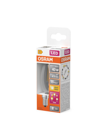 ŻARÓWKA LED STAR+ CLB40 3CLICK DIM 4W 2700K ciepła biała  FIL 470LM E14 