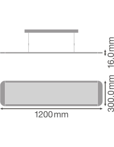 OPRAWA ZWIESZANA PANEL LED D/I 1200X300 36W 4000K UGR19 