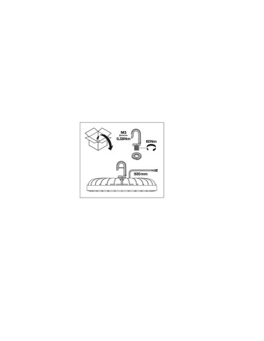 OPRAWA HIGHBAY LED COMP V 83W/6500K 10000LM 110ST IP65 BLACK 