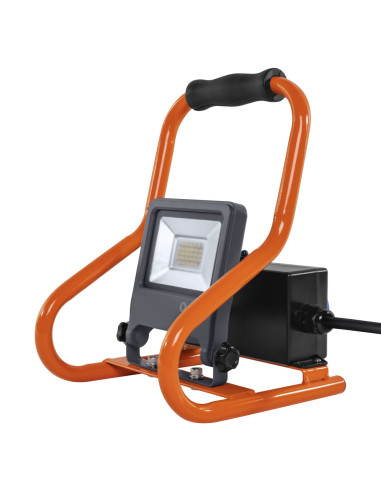 NAŚWIETLACZ LED WORKLIGHT 20W 4000K neutralna biała  1700LM R-STAND SOCKET  PRZENOŚNY Z GNIAZDEM 