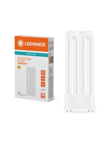 ŚWIETLÓWKA LED V DULUX LED F18 EM 8W 4000K neutralna biała  2G10 1000LM 