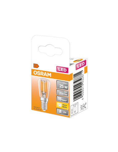ŻARÓWKA LED STAR T26 25 CL 2,8W 2700K ciepła biała  200LM 230V FIL E14 