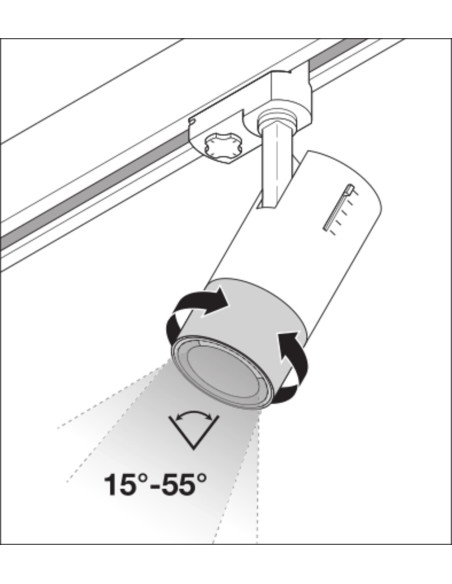 OPRAWA TRACK SP ZOOM D85 25W 4000K DIM 97R WT 