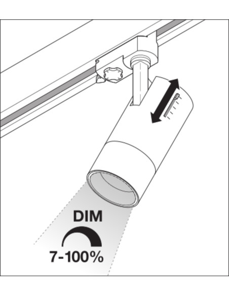 OPRAWA TRACK SP ZOOM D85 25W 4000K DIM 97R WT 