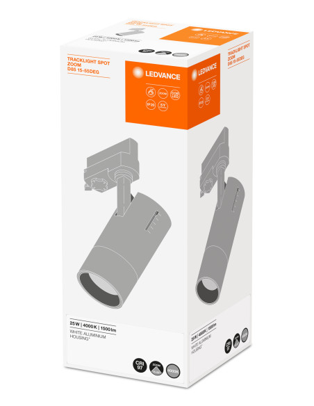 OPRAWA TRACK SP ZOOM D85 25W 4000K DIM 97R WT 