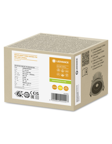 OPRAWA SPOT FP FIX P 8W 2700K ciepła biała CRI90  PS DIM IP65 BK 