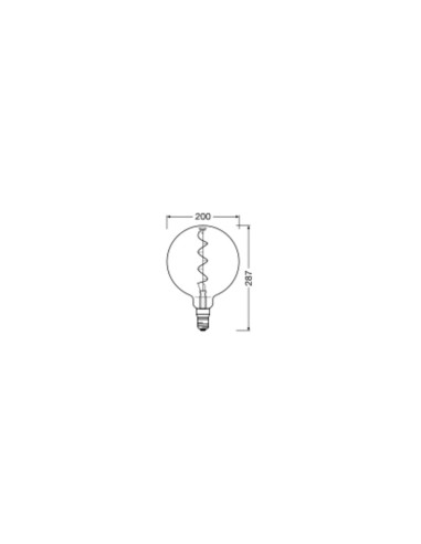 ŻARÓWKA LED 1906 VINTAGE LED SMOKE GLOB200 DIM 5W/1800K 110LM E27 