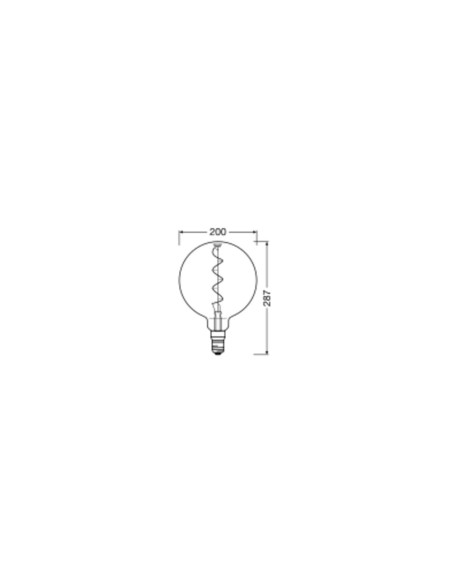 ŻARÓWKA LED 1906 VINTAGE LED SMOKE GLOB200 DIM 5W/1800K 110LM E27 