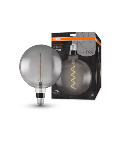 ŻARÓWKA LED 1906 VINTAGE LED SMOKE GLOB200 DIM 5W/1800K 110LM E27 