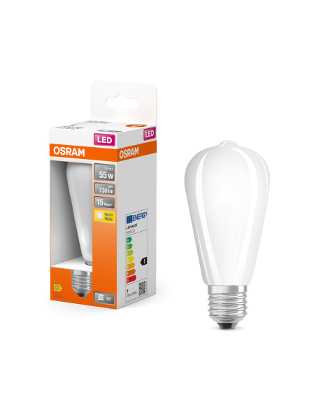 ŻARÓWKA LED LEDISON60  6,5W 2700K ciepła biała  806LM FIL GL FR E27 